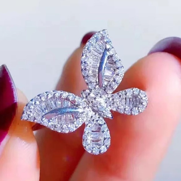 Sterling silver butterfly ring - Picture 2 of 5